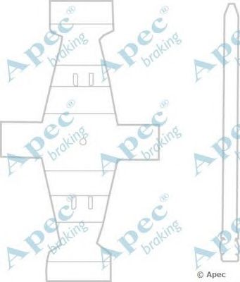 APEC BRAKING kit1169 -  Комплектующие, тормозные колодки